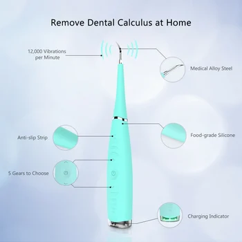 

1Pcs Electric Ultrasonic Sonic Dental Scaler Tooth Calculus Remover Cleaner Tooth Stains Tartar Tool Whiten Teeth Tartar Remove#