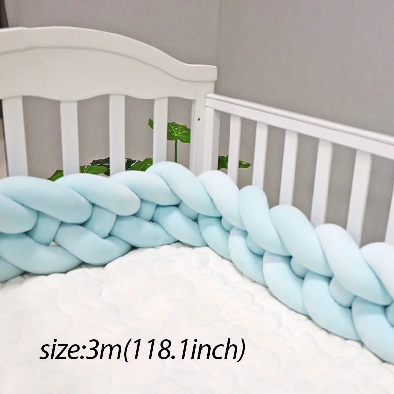 Детские блестящие 4 СМЕШАННЫЕ ВЕРЕВКИ детская кроватка бампер 1 шт. 1 м/2 м/3 м новорожденных кровать бампер ручной работы Детский манеж на детской кровати длинные бамперы - Цвет: 12