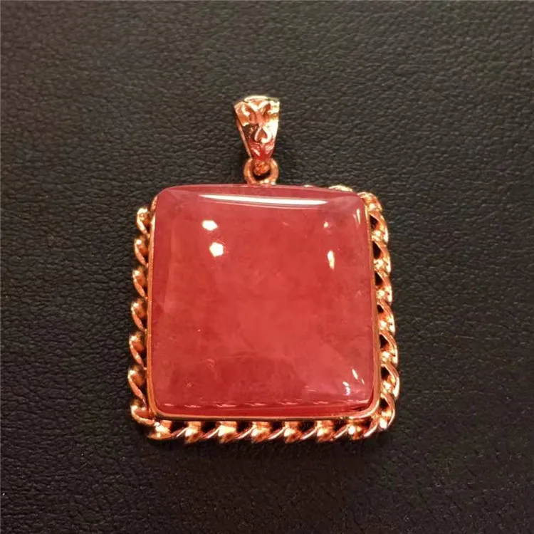 

Genuine Red Ice Rhodochrosite Natural Stone Pendant Women Fashion Jewelry Necklace Charm Pendant Suspension