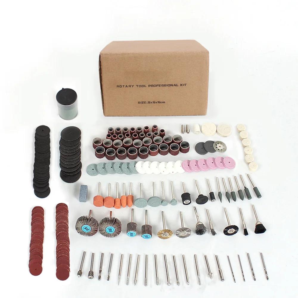 248x Electric Grinding Rotary Tool Polishing Sanding Milling Craft Bit Set