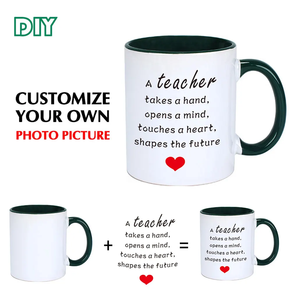 Coaster Set Cup Image Text Custom Coffee Tea Xmas Gift Personalised Photo Mug