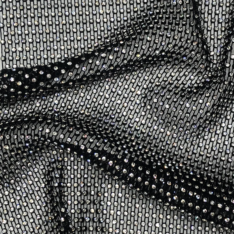 Bing Rhinestone Elastic Fishing Net Diy Clothing Accessories 53 54 Row  Stretchable Net Diamond Sexy Dress Decor 3Mm Crystal Mesh