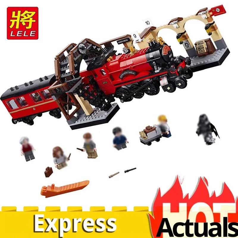 

LELE 39146 legoinglys train 75955 Hogwartsing Express Model kids blocks harrylys potterlys set building Toys for Children Gift