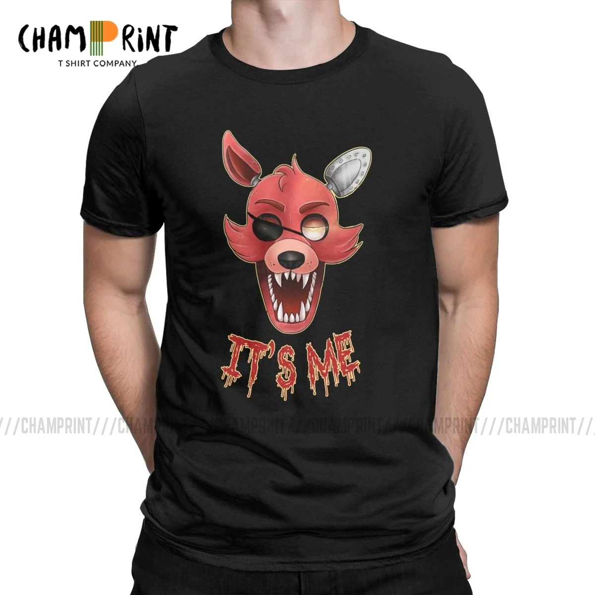 Футболка мужская с надписью Five Nights At Freddy's Foxy It's Me|Футболки| |