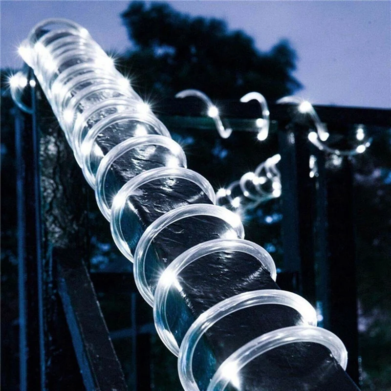 100 светодиодов солнечный светильник водонепроницаемый веревочный трубчатый светильник s Открытый сад дерево лампа