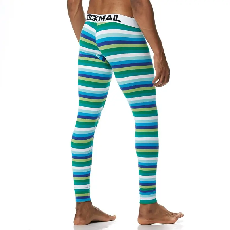 JOCKMAIL, брендовые новые осенние и зимние мужские кальсоны, термобелье, леггинсы, штаны, высокое качество, хлопок, модные, сексуальные, в полоску
