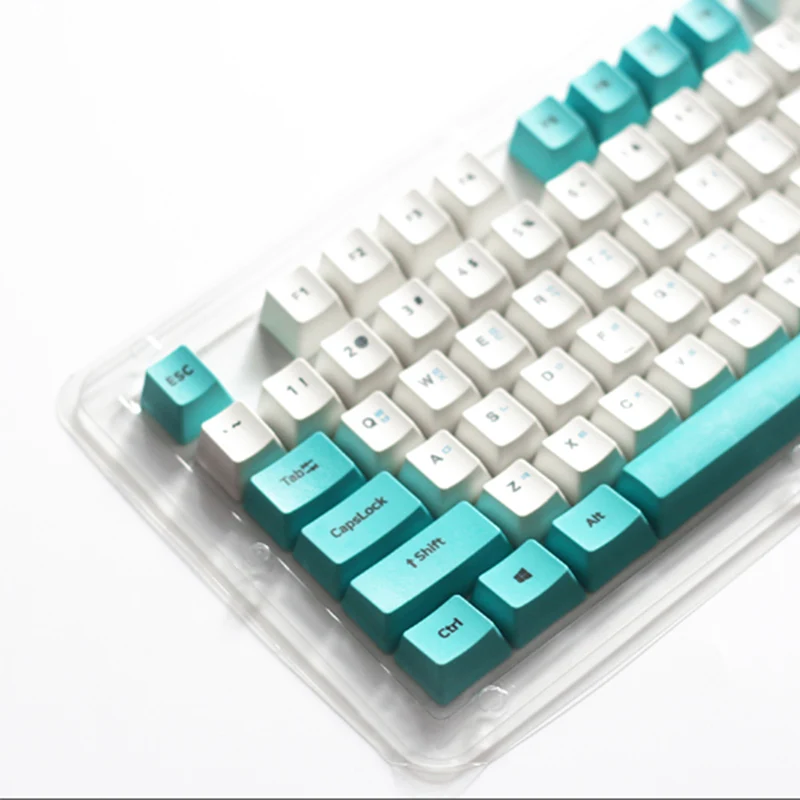 CuXiu PBT Keycap 104 клавиш Вишневый профиль брелки корейские-полупрозрачные брелки с подсветкой для механической клавиатуры