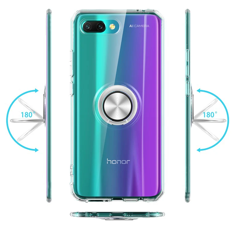 Для Huawei Honor 10 роскошные магнитные металлические кольца подставки Чехлы для