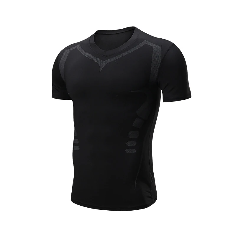 Мужская футболка для бега компрессионные фитнес-рубашки для тренировки спортзала быстросохнущие спортивные футболки с короткими рукавами для тренировок мужские тренировочные футболки - Цвет: Science fiction