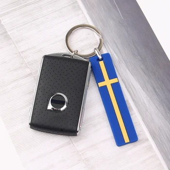 

Car Key Chain Ring For Volvo XC90 S60 XC60 V70 S80 S40 V40 V50 V60 XC70 C30 FH XC40 S90 C70 V90 Rdesign S70 Sweden Flag Keychain