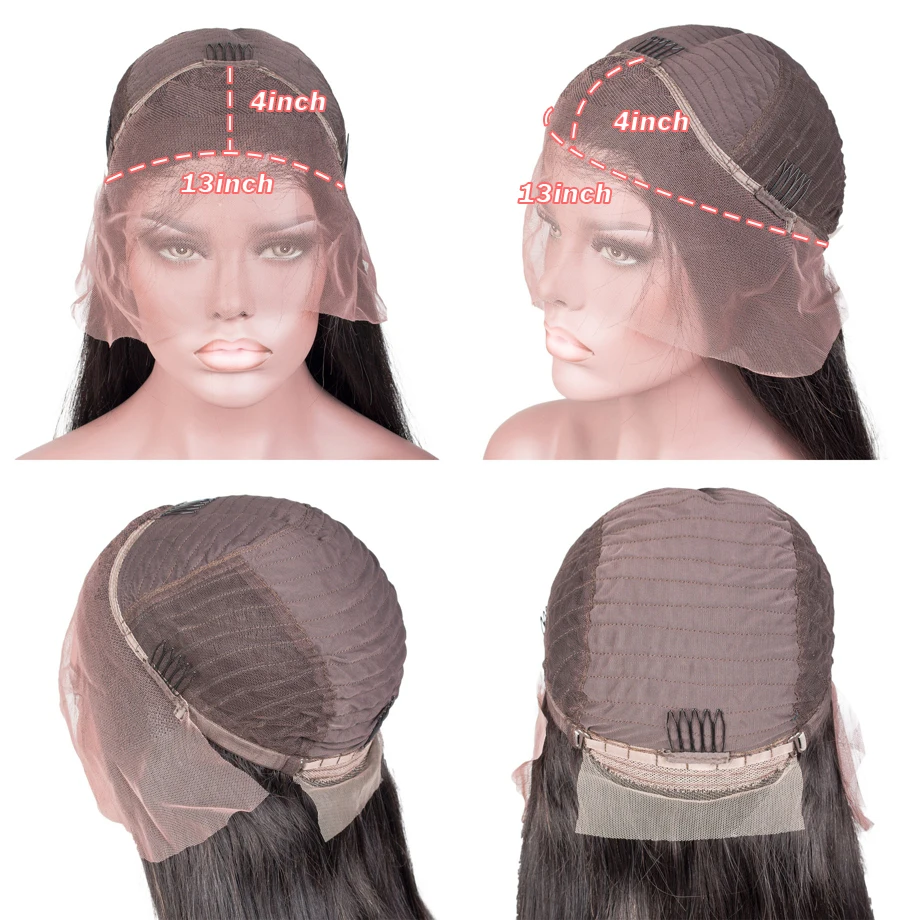 Peruca Frontal de Onda Profunda para Mulheres Negras, Cabelo Humano Encaracolado, Perucas Pré Arrancadas, Molhadas e Onduladas, Onda de Água, HD Lace, 30 