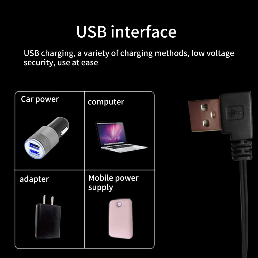 8-1 USB 3 температурные грелки для одежды, подогреватели из углеродного волокна, электрический нагреватель, водонепроницаемый, противоскладной, обогрев грелка