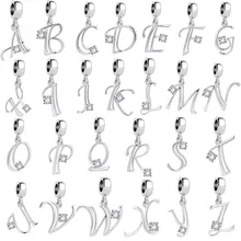 Новинка алфавит с заглавными буквами diy бусины, соответственные Европейской Пандоре обаятельные Серебро 925 браслет Ювелирные наборы для ухода за кожей Женская X005