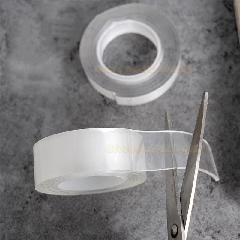 

Double Sided Tape Waterproof Nano Tape Reusable Wall Stickers Non Trace Washable Transparent Tape For Kitchen Bathroom