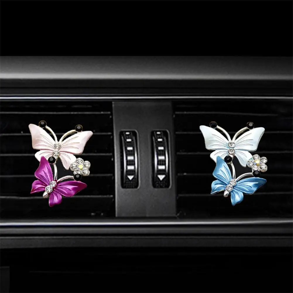 Lovely Car Dual Butterfly Air Outlet Freshener Perfume Clip Aroma Diffuser Decoration Car-styling Auto Accessories Fragrance Lovely Car Dual Butterfly Air Outlet Freshener Perfume Clip Aroma Diffuser Decoration Car-styling Auto Accessories Fragrance