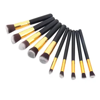 

10Pcs Makeup Brushes Tool Set Professional Powder Foundation Eyeshadow Make Up Brushes Cosmetics Soft Synthetic Hair