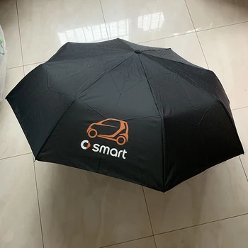 

Black Wind Resistant Folding Automatic Umbrella For Smart Fortwo Forfour 453 451 450 City City-Coupe Crossblade Roadster Cabrio