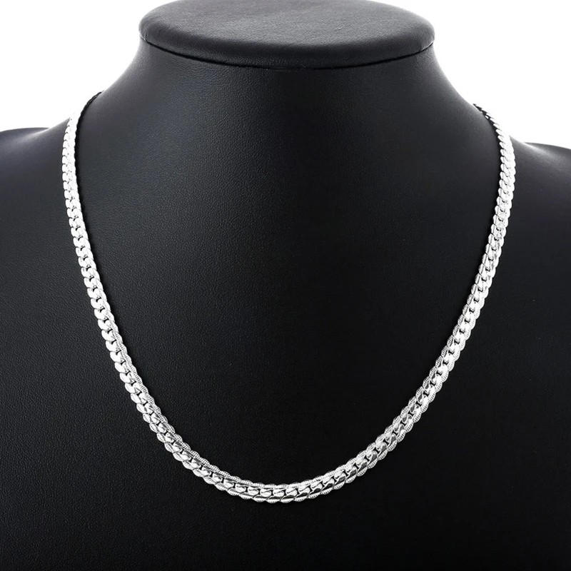 New-Arrivals-Women-5MM-Full-Sideways-Silver-Necklace-925-stamped-silver-plated-Fashion-Jewelry-Women-Men