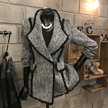 

Korean Style Slim Top 2020 Autumn New Ladies Plaid Single Button Suit Cover Fashion Personality High Quality Women Blazer
