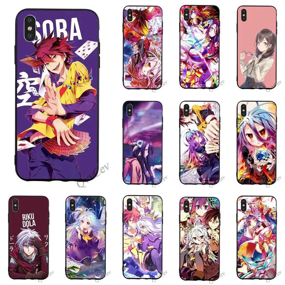 

Fashion No Game NO life Anime Phone Cover for iPhone Xs Max Case X 6 6S XR 8 Plus 7 5S 5 SE Cases Skin
