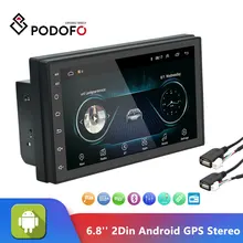 Podofo 2Din Android GPS Car Stereo Radio Coche 6.8'' Capacitance Touch Screen Car MP5 Bluetooth GPS FM Radio Receiver Autoradios