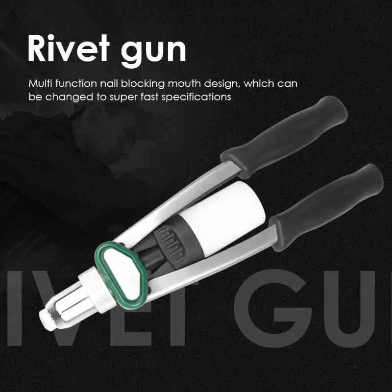 Rivet Pliers Heavy Duty Double Manual Pull-Core Pulling Rivet Gun Riveting Gun Pull Cap Gun Clinch Bolt Hand Repair Tool