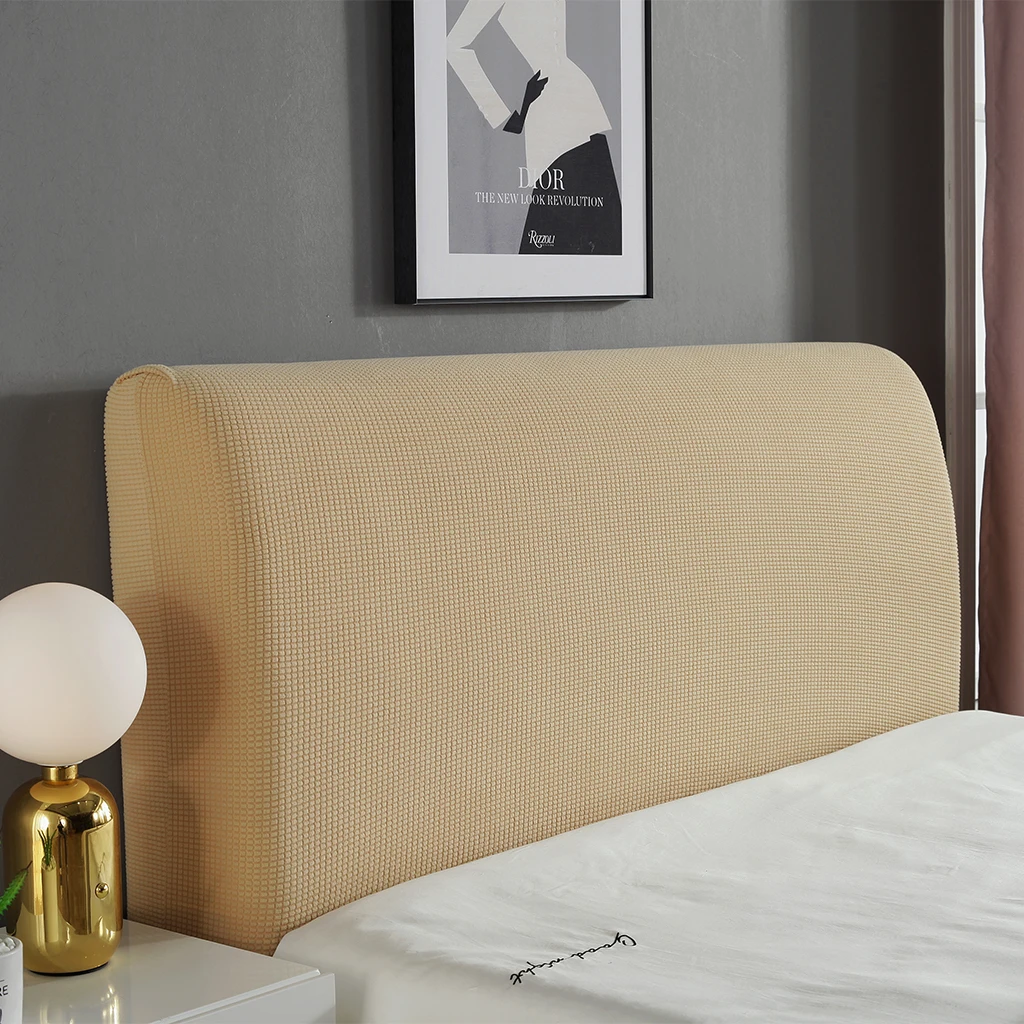 Bed Headboard Slipcover Protector Stretch Solid Color Dustproof Cover