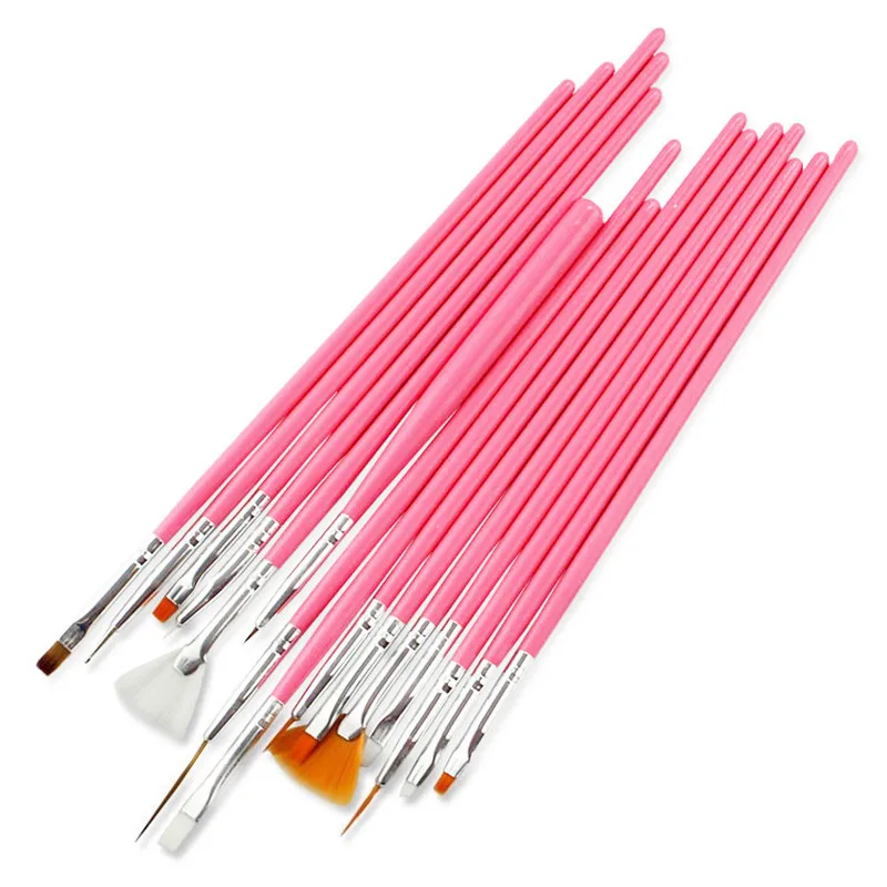 Nail Art Brush Set Manicure Tools Gradient Gel Nail Polish Builder Drawing Carving Ombre Brushes French Nail Design Painting Pen 5