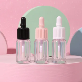 

5pcs/lot 3.1ml Cute Essential Oil Bottle Shaped Empty Lip Gloss Tube DIY Lip Glaze Cosmetic Containers Tool Makeup Organize