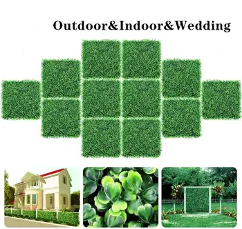 

Artificial Hedge Boxwood Panels Décor or UV Protected Suitable for Outdoor, Indoor, Garden, Fence, Backyard