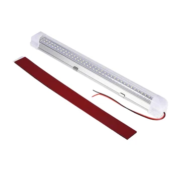 

72 Led 12V Automotive Interior White Strip Light Bar For Van Caravan On Off Switch Jr