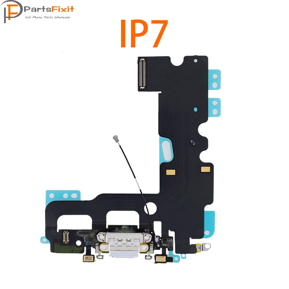 5pcs Charging Flex For IP7 USB Charger Port Dock Connector With Mic Flex Cable for iP Headphone Jack Flex Original Quality