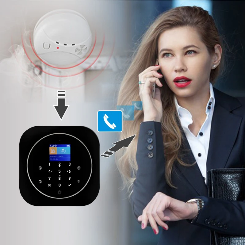 433MHz Wireless Smoke Detector Fire Alarm Sensor Independently Or For 1527 Wifi GSM Office Home Security Alarm System Anti-Fires