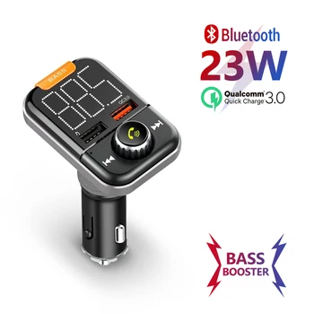

Meeker Car Bluetooth 5.0 FM Transmitter Wireless Handsfree LCD QC3.0 Dual USB Charge Speakerphone Audio Receiver Auto MP3 Player