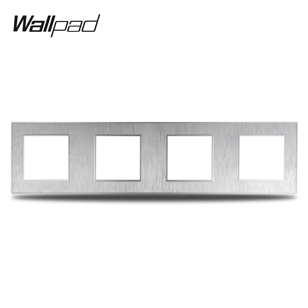 Квадратная 4-сторонняя Серебристая матовая панель Wallpad S6 для настенного