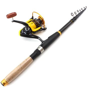 

1.8m-3.6m Carbon Fiber Telescopic Fishing Rod Portable Spinning Rod and Spinning Reels Multifunction set mavllos jigging rod