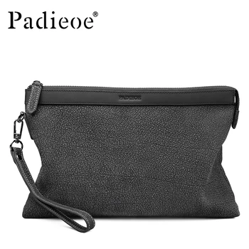 

Padieoe fashion luxury genuine leather bag brand men handbag business male clutch bag envelope clutch