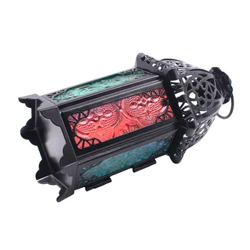 

Outdoor Moroccan Style Home Decorative Candlestick Iron Structure Desktop Hanging Craft Metal Ring Ornaments Stand Candle Holder