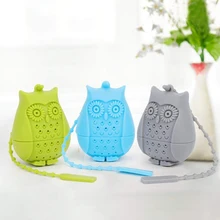 Чайная заварка в форме милой совы, пищевой силиконовый Чайный фильтр для любителей чая, более приятный чай с друзьями, кухонные принадлежности