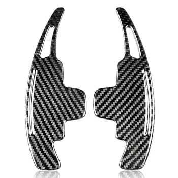 

2pcs/set Smooth Self Adhesive Paddle Shifter Extension Car Vehicle Removable Steering Wheel Carbon Fiber Easy Install For Benz C