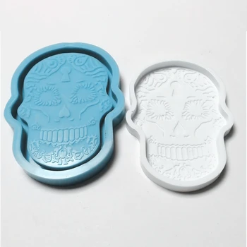 

DIY Crafts Table Desktop Decorations Silicone Mould Jewelry Making Tool Skull Shape Storage Box Epoxy Resin Mold