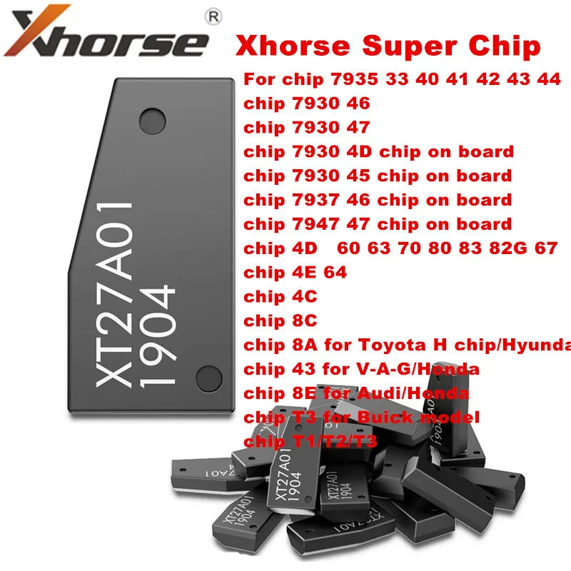 Xhorse — Transpondeur pour ID46/40/43/4D/8C/8A/T3/47, extra puce XT27A01 XT27A66, outil pour clé, mini outil pour clé pour VVDI2 VVDI