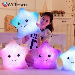 Jouets cadeau pour enfants, 34 cm, jouet créatif oreiller lumineux doux en peluche en brillant avec étoiles colorées LED 