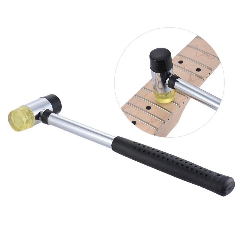 

Electric Guitar Bass Fret Hammer with Double Plastic Head Guitar Wire Replacement Detachable Tools Rubber Hammer for Guitar
