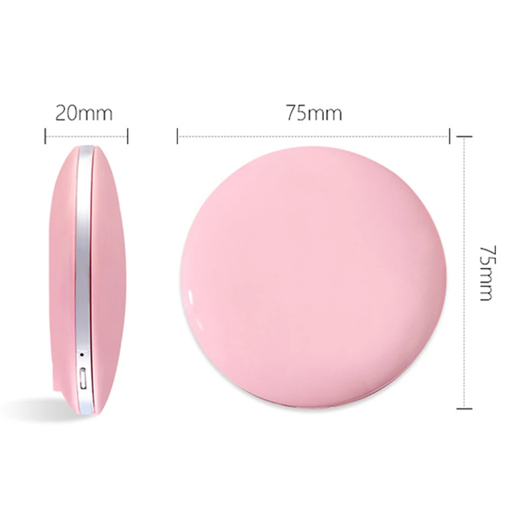 5 Color 3X Magnifying Vanity Mirror with Lights Mini Round Portable LED Makeup Mirror USB Chargeable Make Up Mirrors