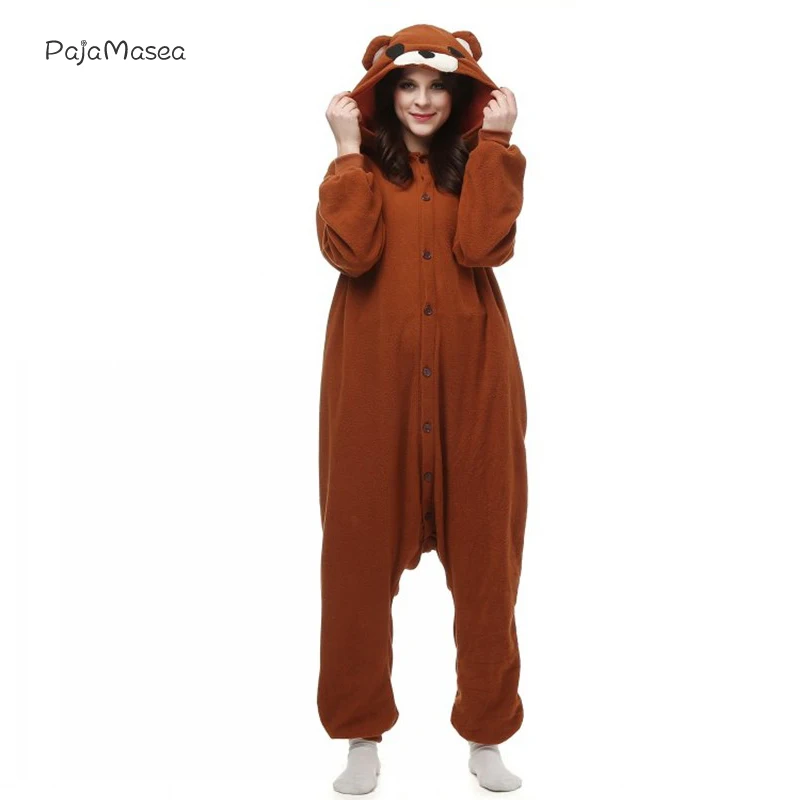 Extra Large180-200cm Bear Onesie Adults Men Animal Fleece Pajama