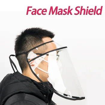 

Adjustable Face Cover Hat Transparent Anti-spittle DustProtective Face Mask Shield Anti-fog Protective Shield work with Masks
