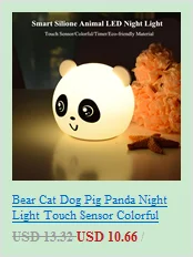 nite light Animal Night Light Silicone Deer Cloud Rabbit Cat Lamp Touch Sensor Remote Control RGB LED Night Lamp for Children Kid Baby Gift bathroom night light