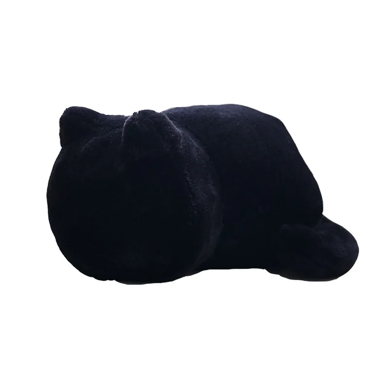 33x24x18CM Super Cat Toys Cushions Pillow Soft PP Cotton Plush Back Shadow Cat Filled Animal Pillow Home Decors Toys 3 Colors - Цвет: BLACK