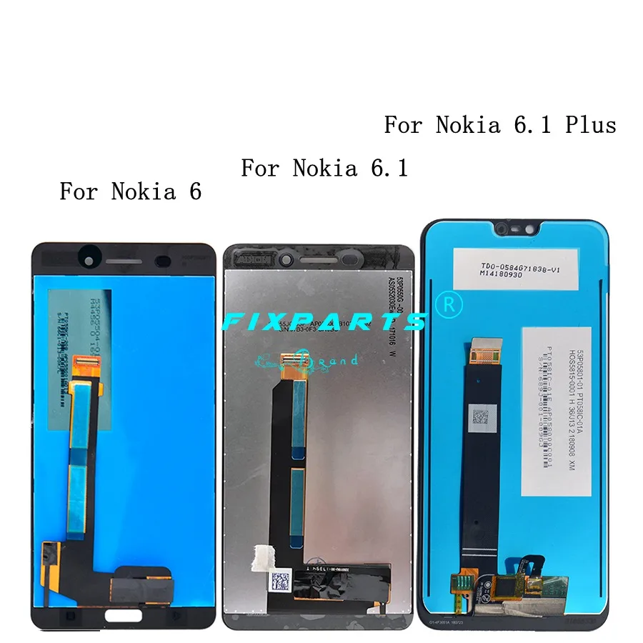 For Nokia 6 LCD Display Touch Screen Digitizer X6 TA-1054 TA-1050 TA-1045 For Nokia 6.1 Plus LCD Screen Replacement